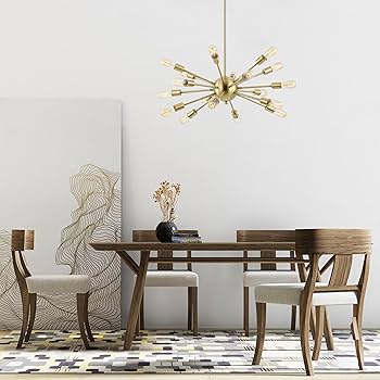sputnikページ Light Society Sputnik 18-Light Chandelier Pendant, Brushed